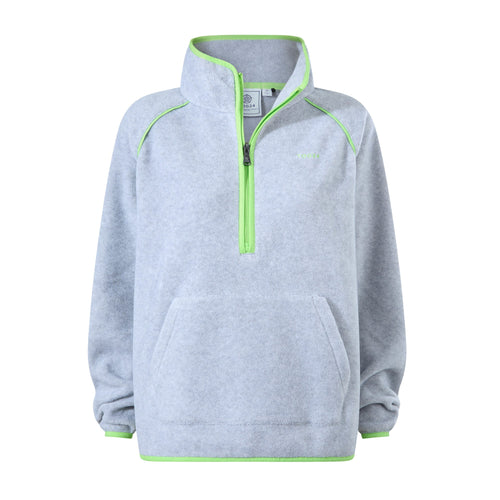 Rawson Womens Relaxed Fit Microfleece Zip Neck - Grey Melange