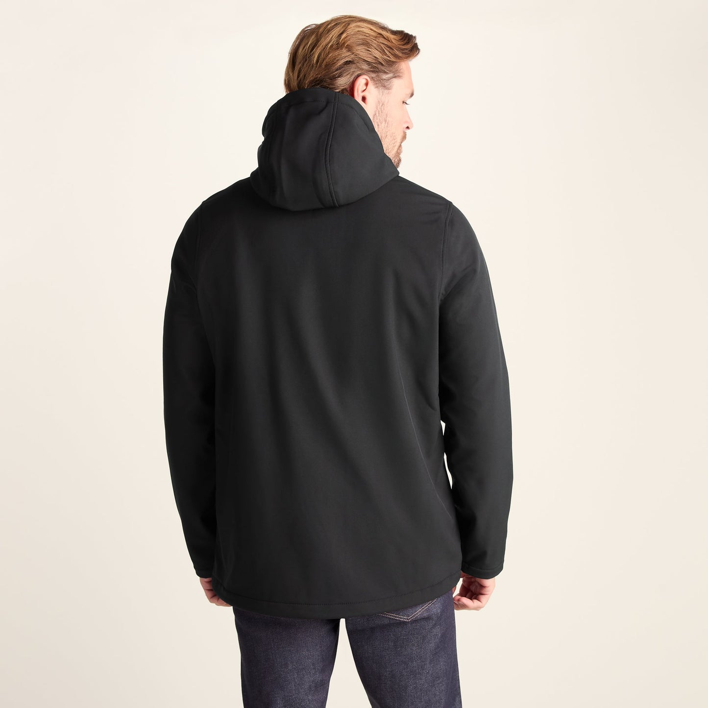 Retner Mens Waterproof Softshell Hooded Jacket - Black