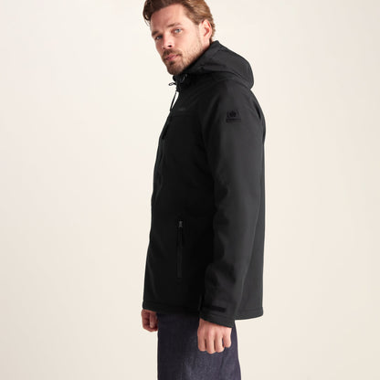 Retner Mens Waterproof Softshell Hooded Jacket - Black