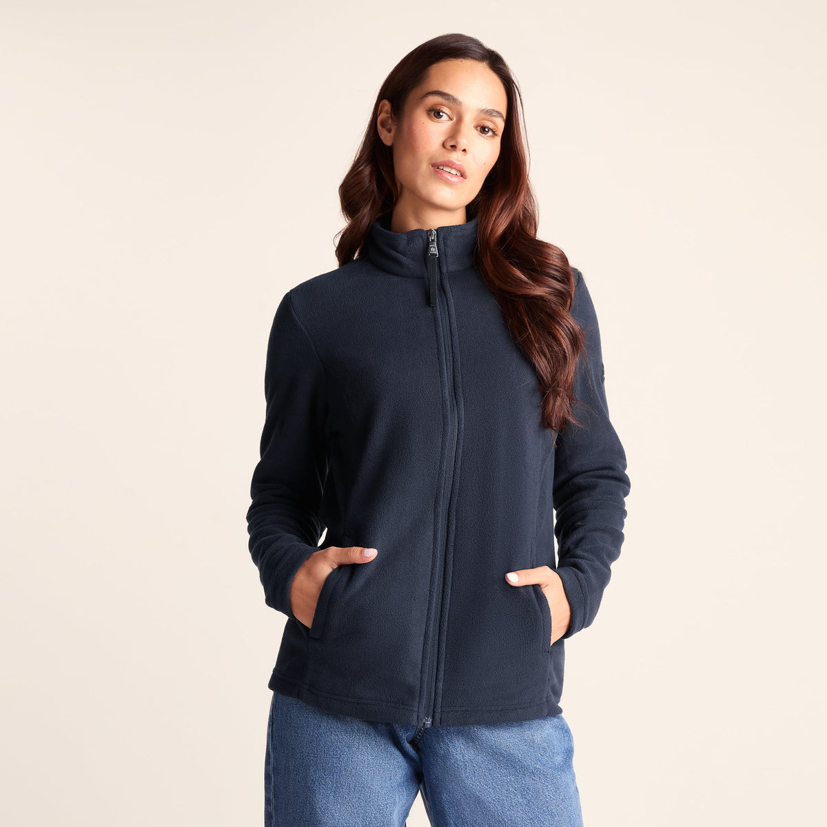 Revive Womens Fleece Jacket - Dark Indigo