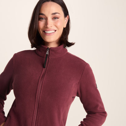 Revive Womens Fleece Jacket - Burgundy