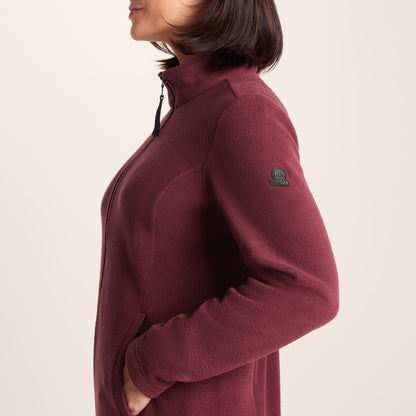 Revive Womens Fleece Jacket - Burgundy