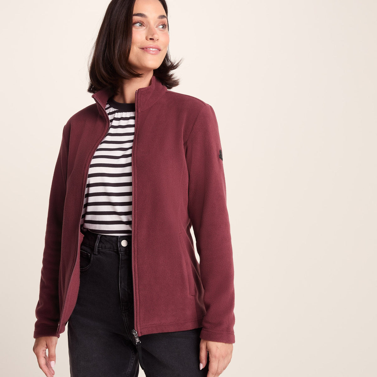 Revive Womens Fleece Jacket - Burgundy