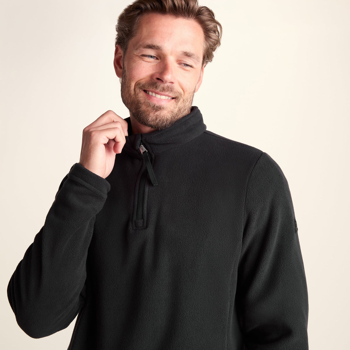 Revive Mens Quarter Zip Fleece - Black