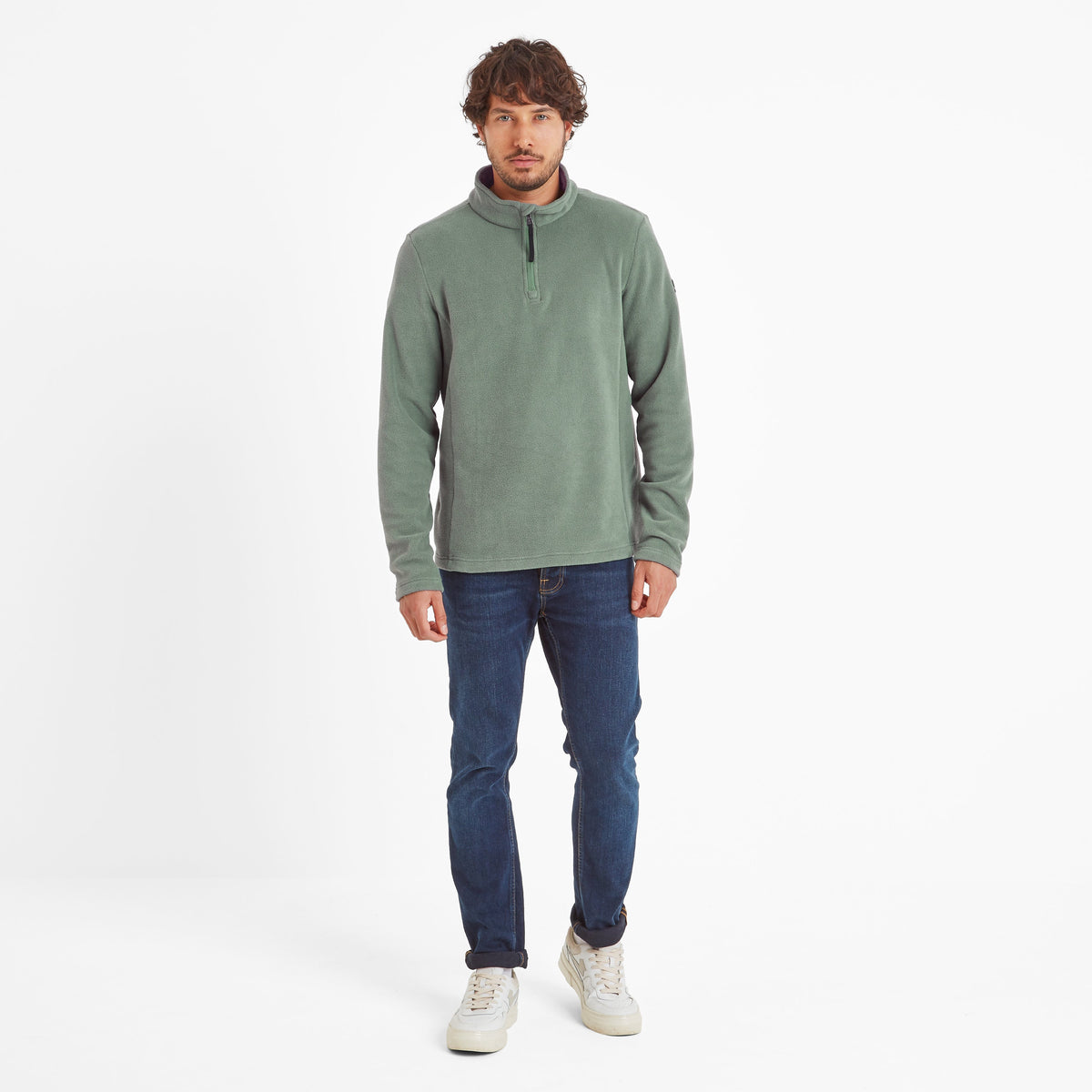 Revive Mens Quarter Zip Fleece - Light Forest