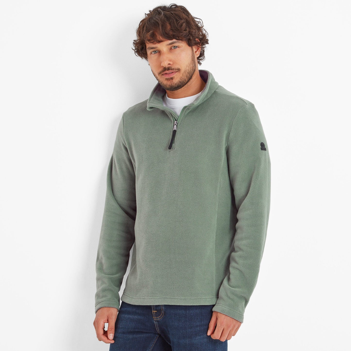 Revive Mens Quarter Zip Fleece - Light Forest