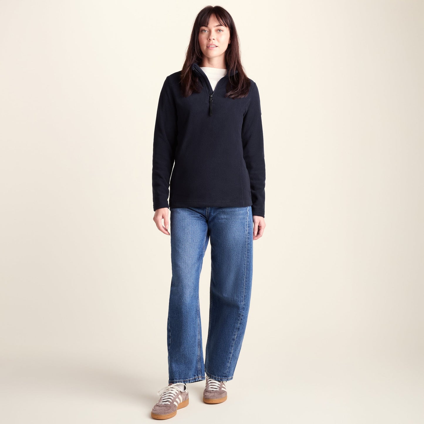 Revive Womens Quarter Zip Fleece - Dark Indigo