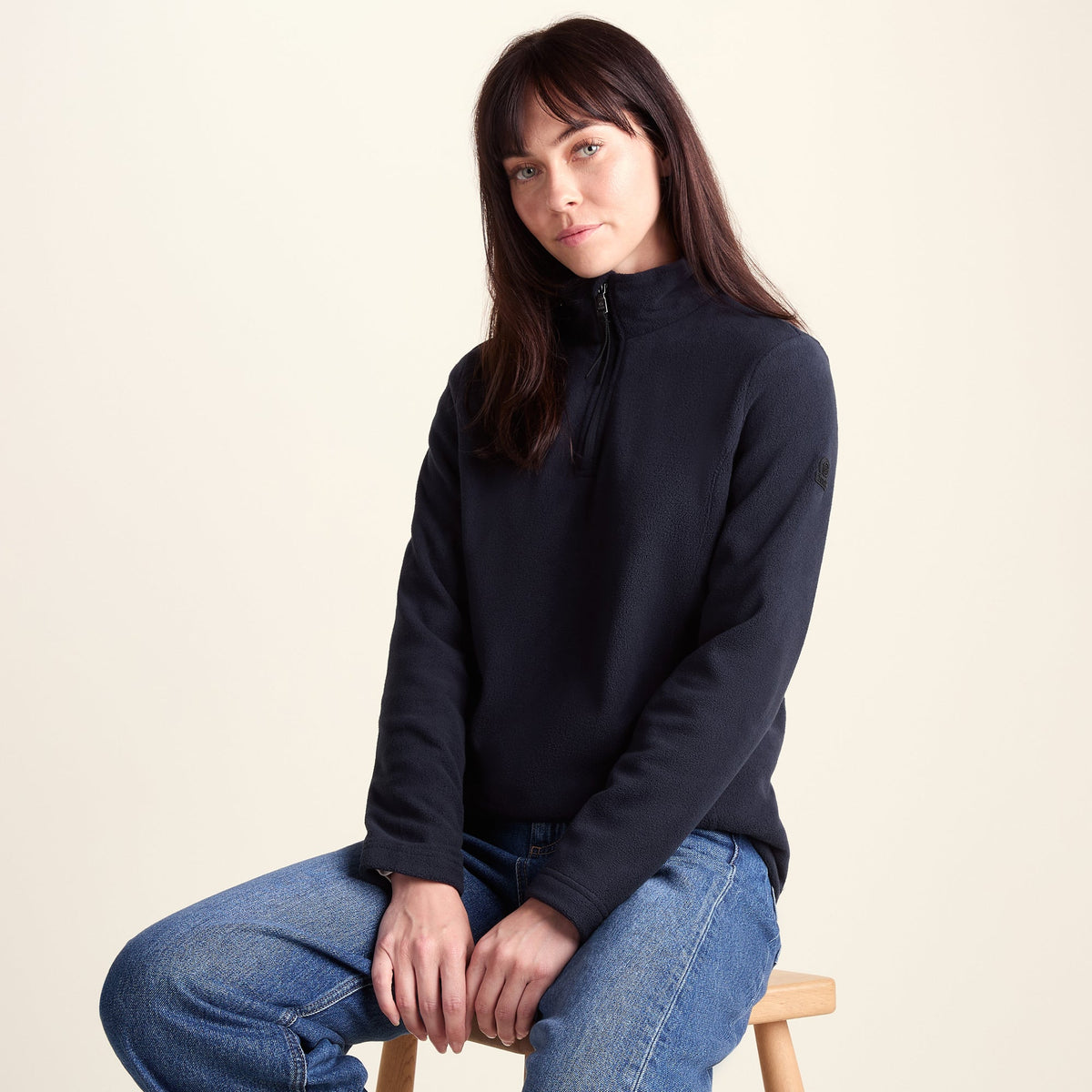 Revive Womens Quarter Zip Fleece - Dark Indigo