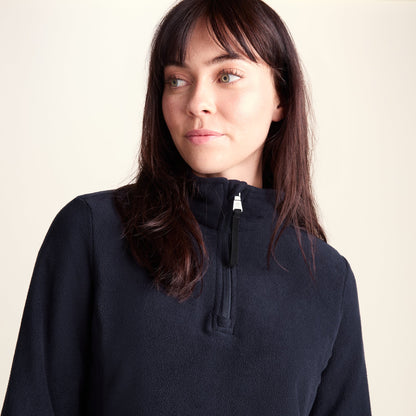 Revive Womens Quarter Zip Fleece - Dark Indigo