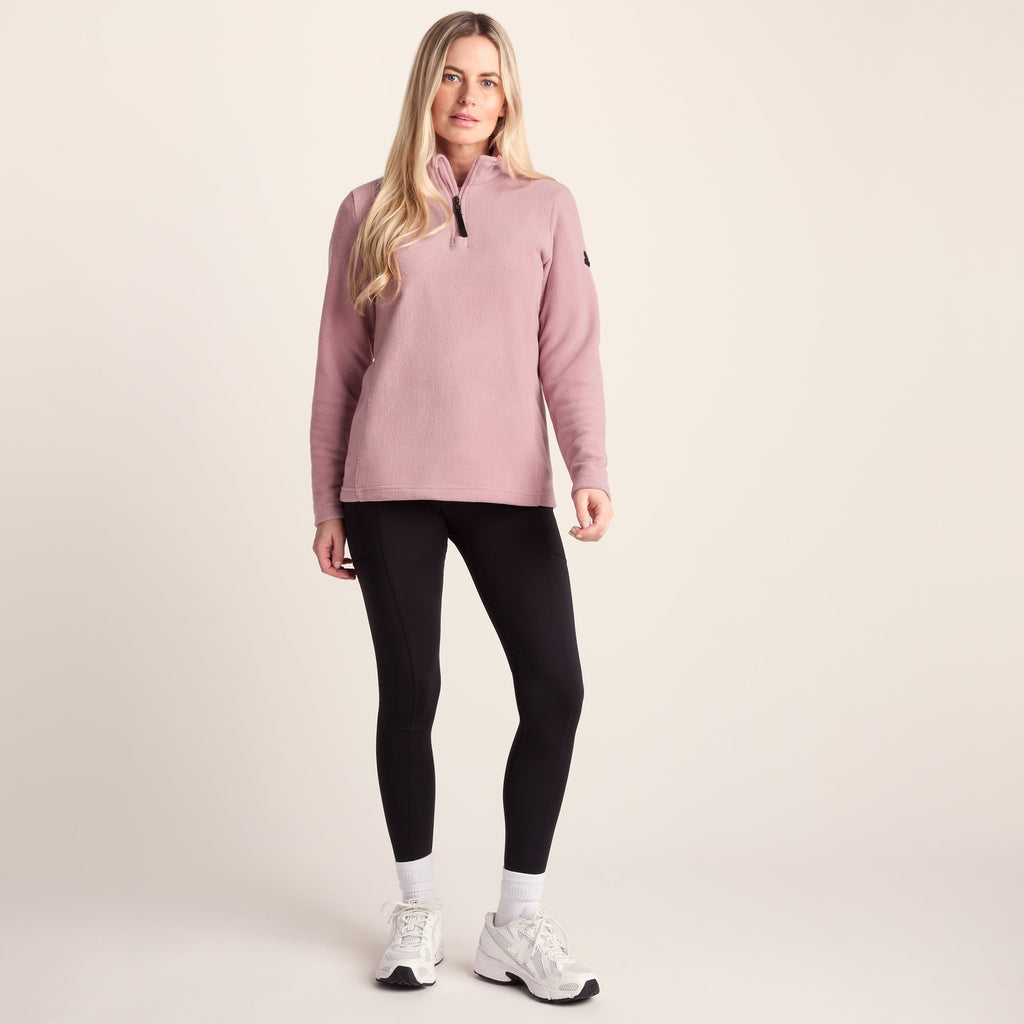 Revive Womens Quarter Zip Fleece - Faded Pink