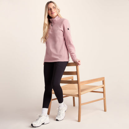 Revive Womens Quarter Zip Fleece - Faded Pink