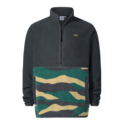 Ryle Mens Relaxed Fit Microfleece Zip Neck - Deep Slate