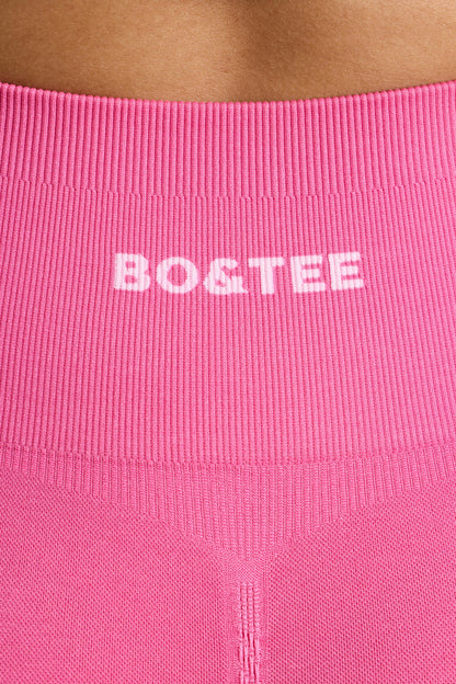 Define Luxe High-Waist Mini Shorts in Hot Pink
