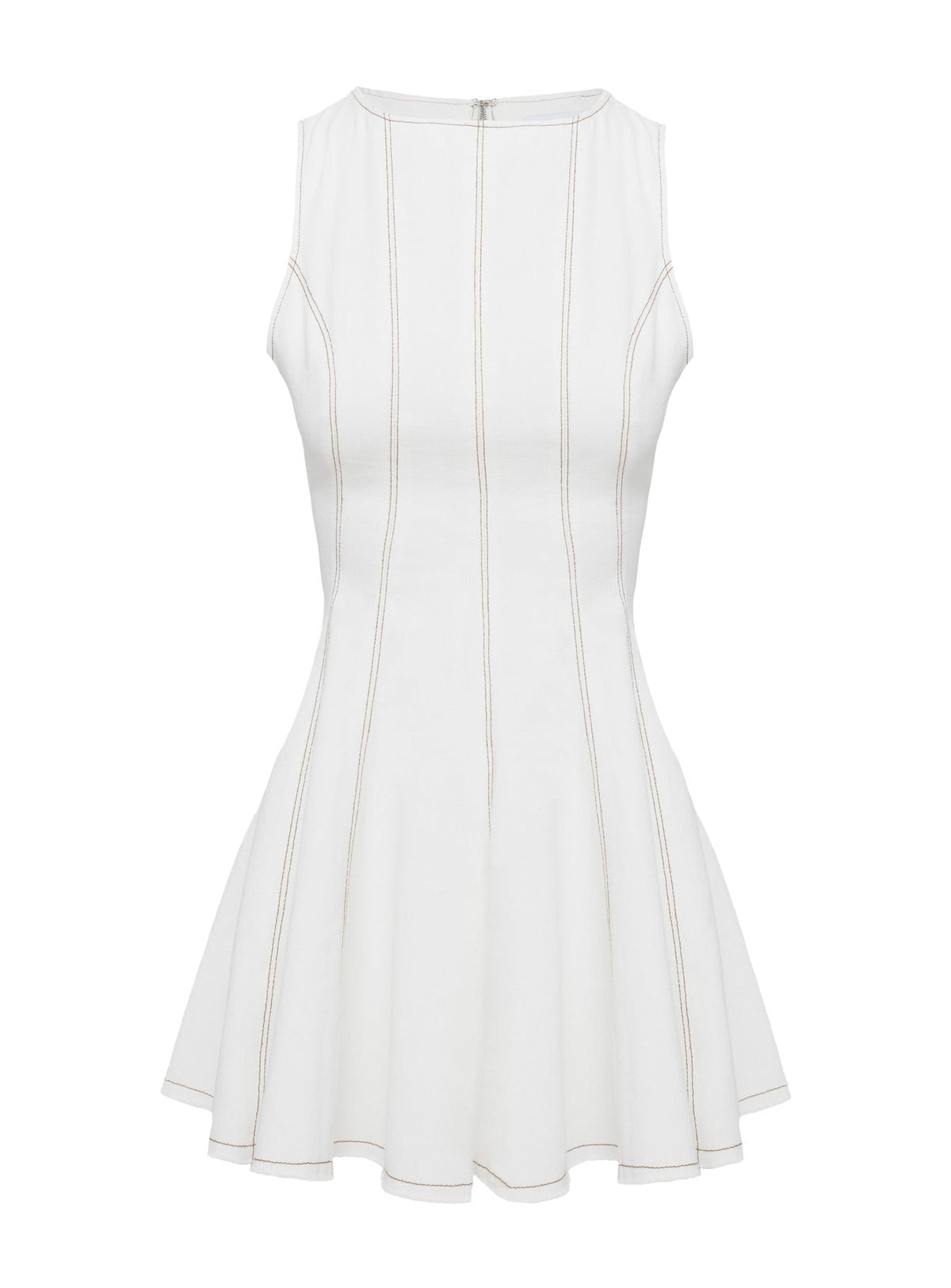 Composure Pleat Mini Dress White