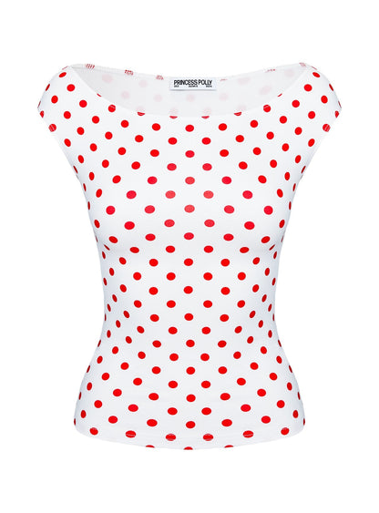 Cheirosa Off Shoulder Top White / Red