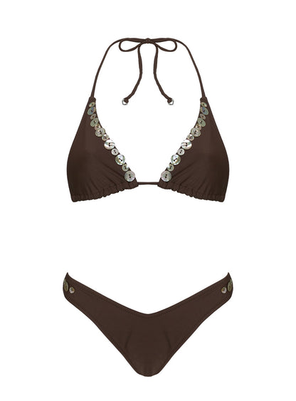 Edita Cheeky Bikini Bottoms Brown