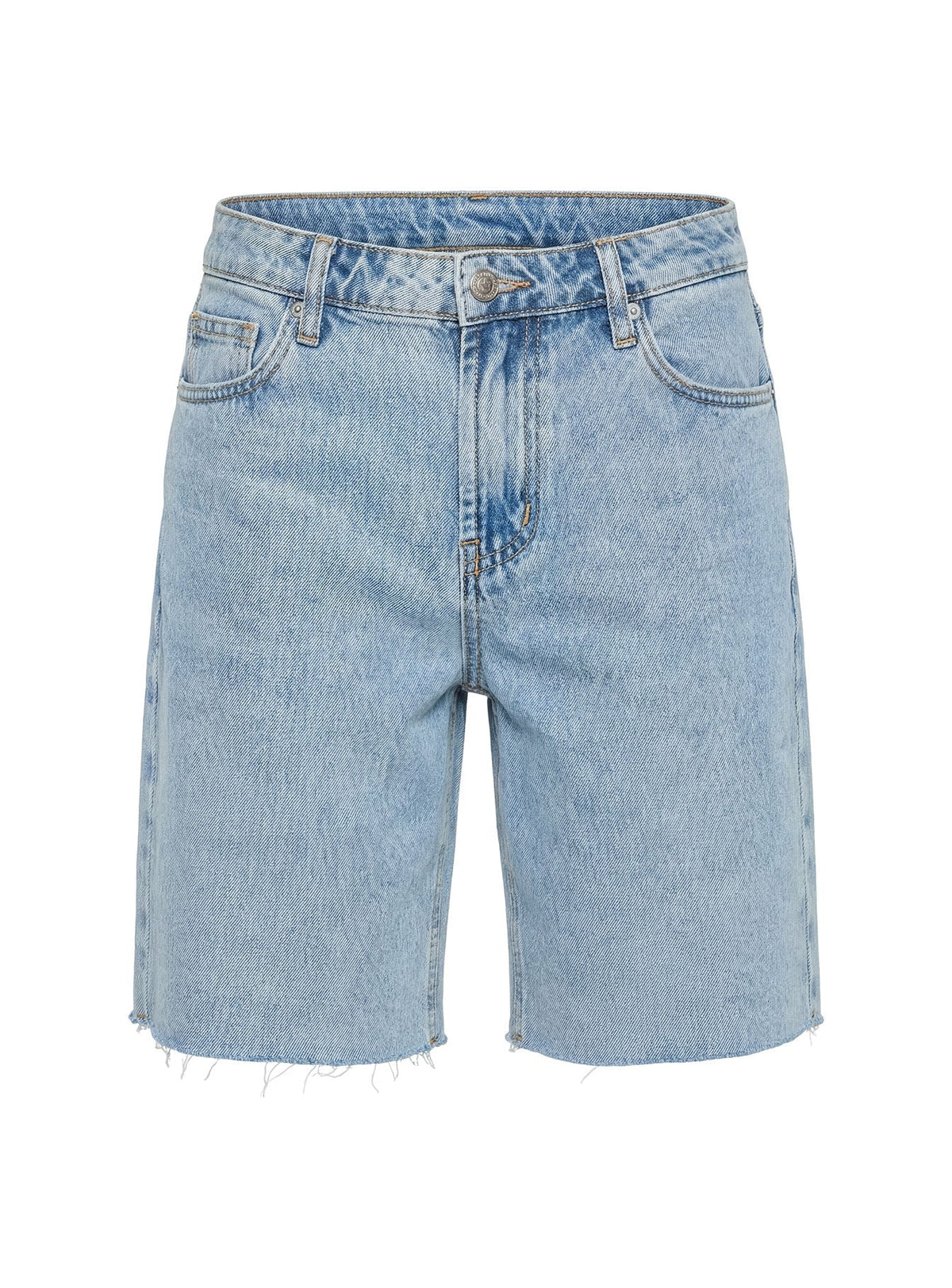 Cult Classic Longline Denim Shorts Light Blue Wash