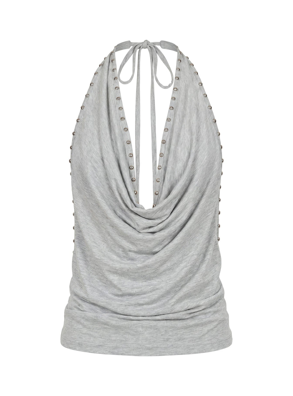 Khoda Studded Halter Top Grey Marle
