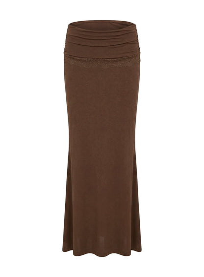 Zespri Jersey Maxi Skirt Brown