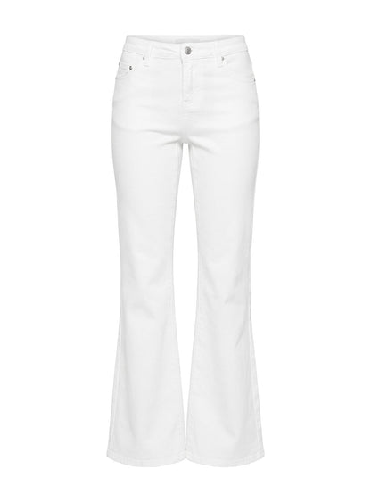 Magic Mirror Mid Rise Bootleg Jeans Ecru