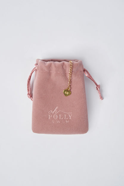 Crystal-Embellished Waist Chain in Gold-Tone Metal