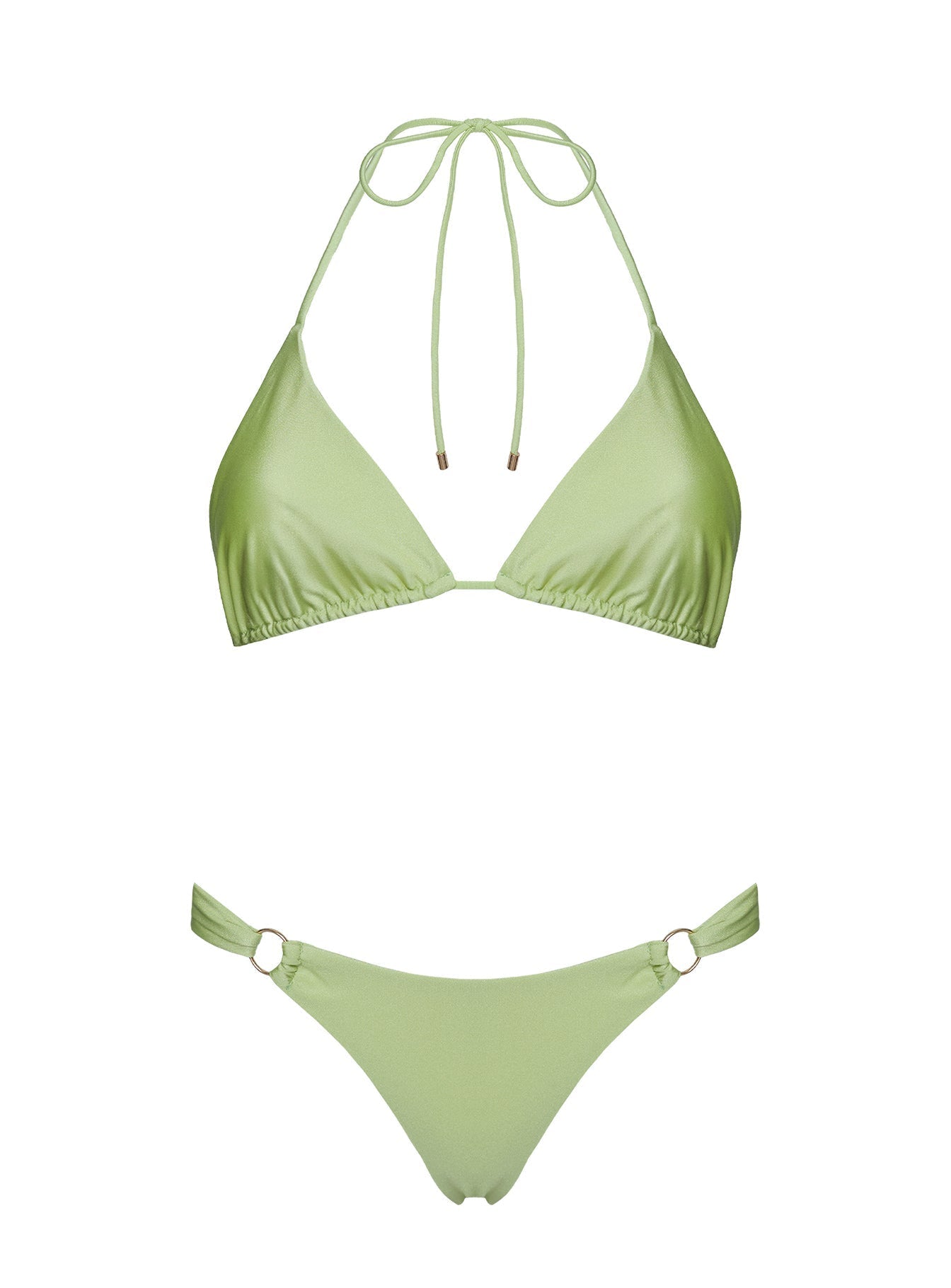 Kennedie Shine High Cut Ring Bikini Bottoms Kiwi