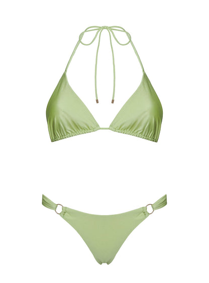 Kennedie Shine High Cut Ring Bikini Bottoms Kiwi