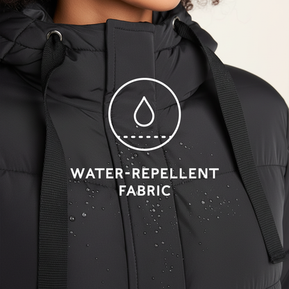Raleigh Womens Long Insulated Jacket - Washed Black