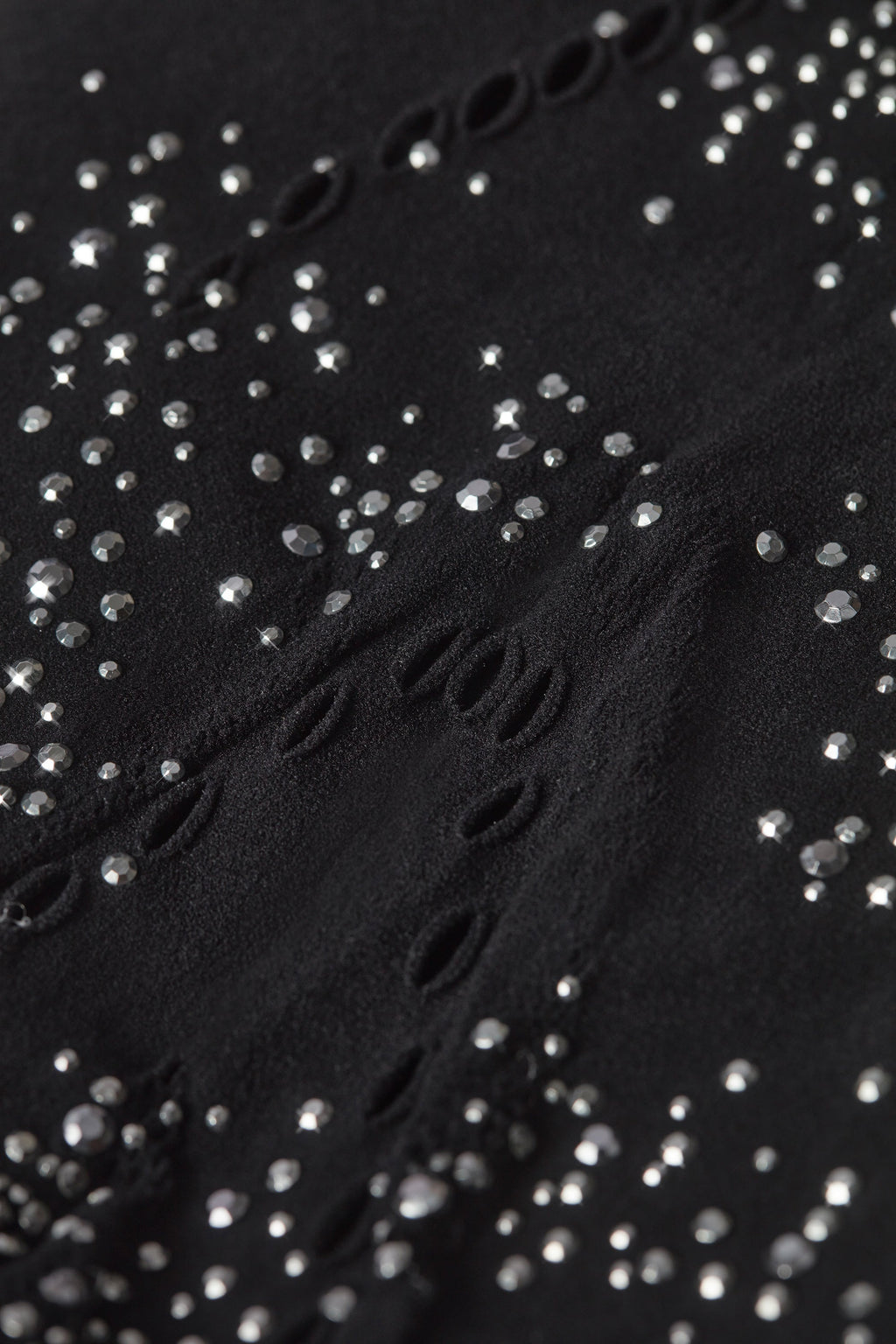 Embellished High-Waist Shorts in Black