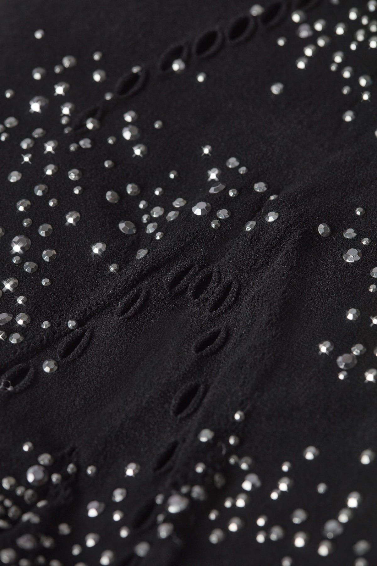 Embellished High-Waist Shorts in Black