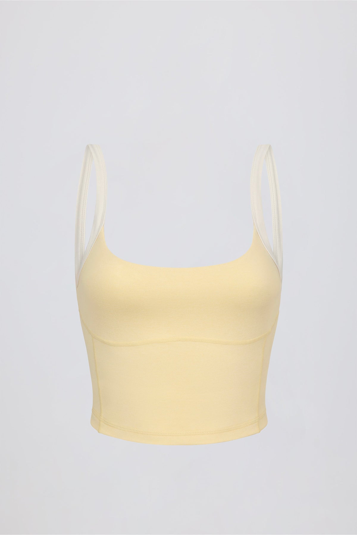 Cropped Tank Top in Lemon Marl