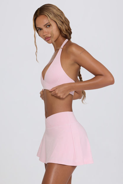 Brushed Jersey Crossover Mini Skort in Bloom