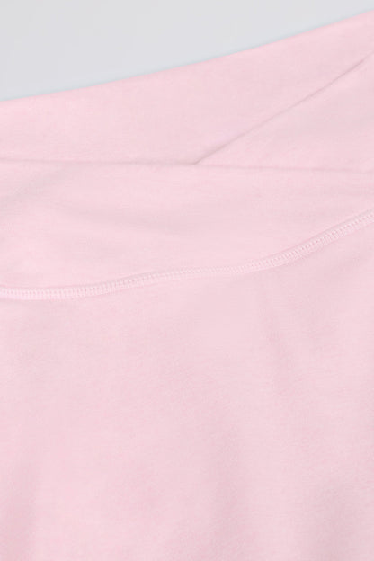 Brushed Jersey Crossover Mini Skort in Bloom