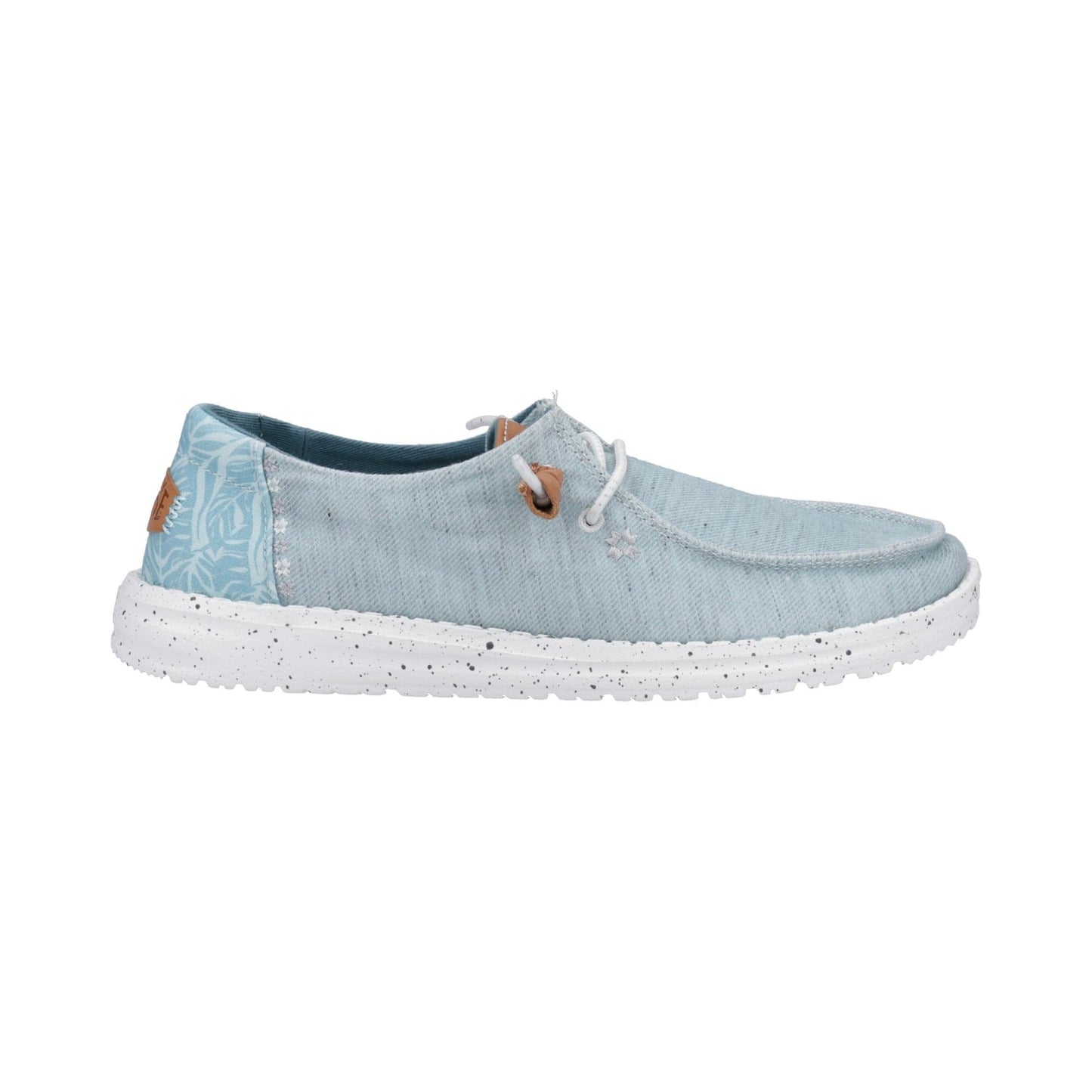HEYDUDE Wendy Heathered Slub Tropical Womens Shoe - Blue