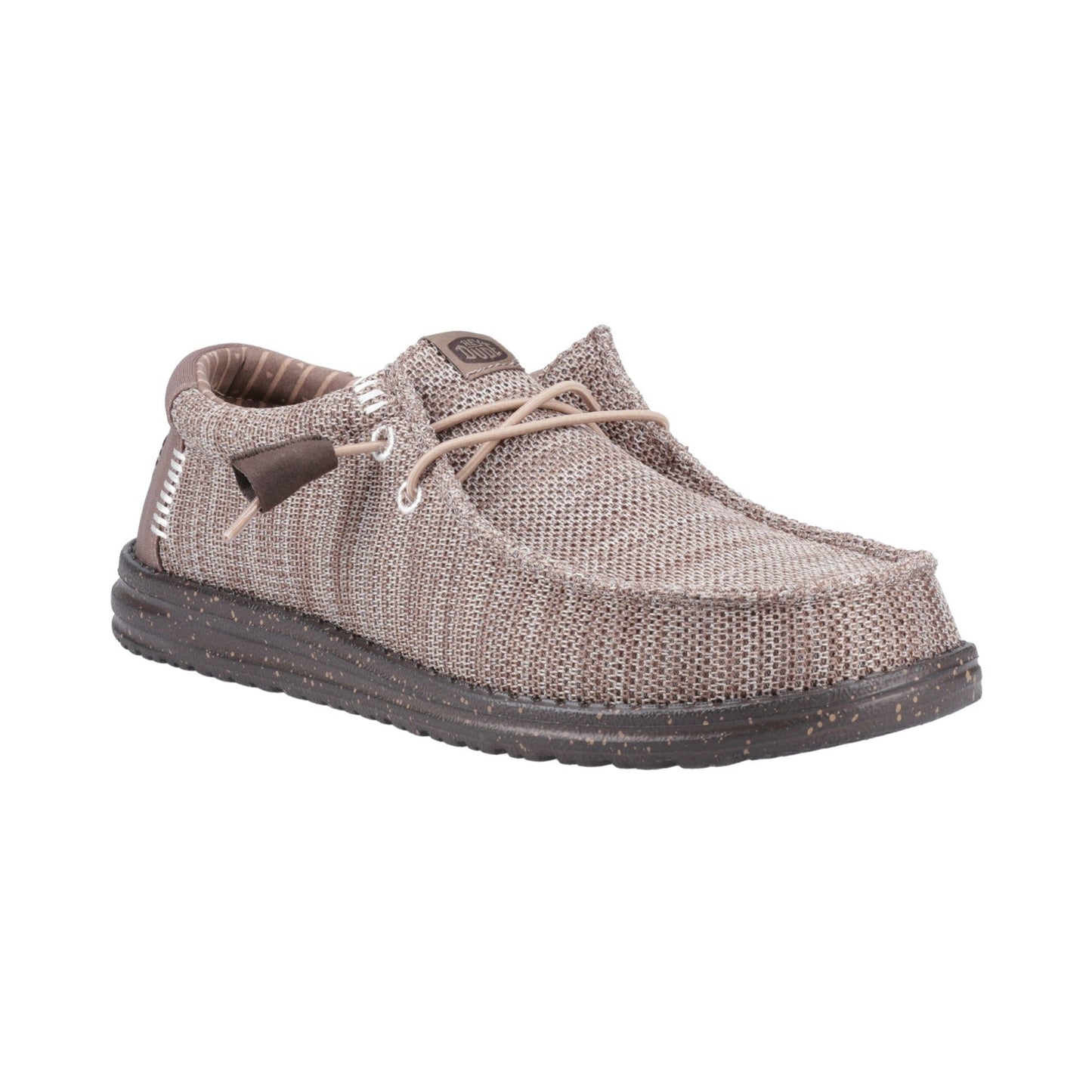 HEYDUDE Wally Stretch Mesh Mens Shoes - Deep Taupe/Mole Brown