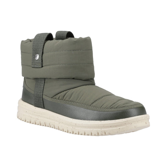 HEYDUDE Camden Cuff Nylon Quilt Womens Boot - Dark Olive