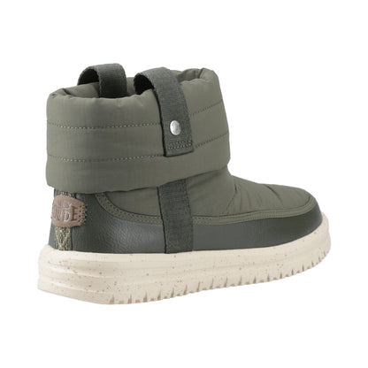 HEYDUDE Camden Cuff Nylon Quilt Womens Boot - Dark Olive