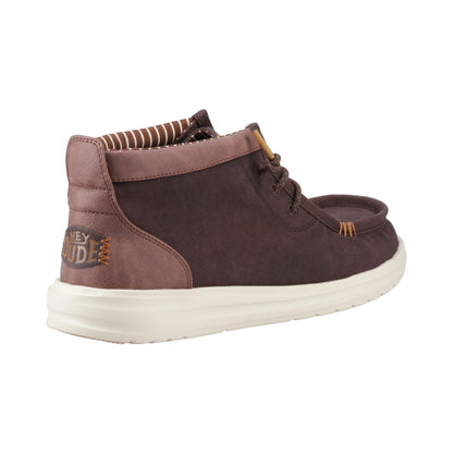HEYDUDE Wally Mid GripR Mens Boots - Mole Brown/Downtown