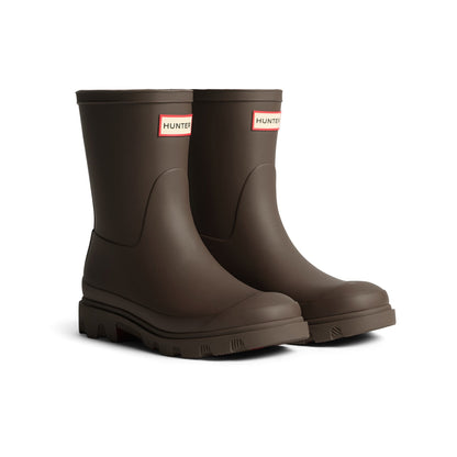 Hunter Downpour Short Boot Mens - Chocolate Brown