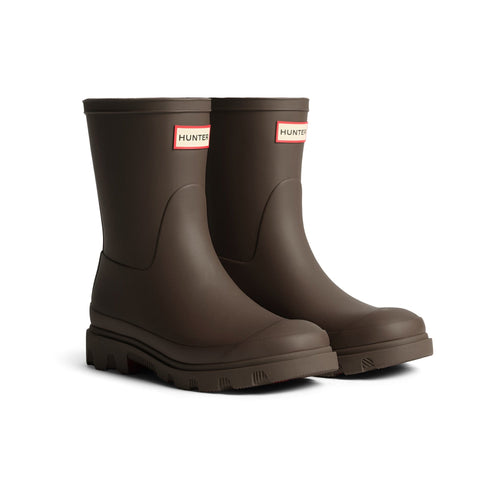 Hunter Downpour Short Boot Mens - Chocolate Brown