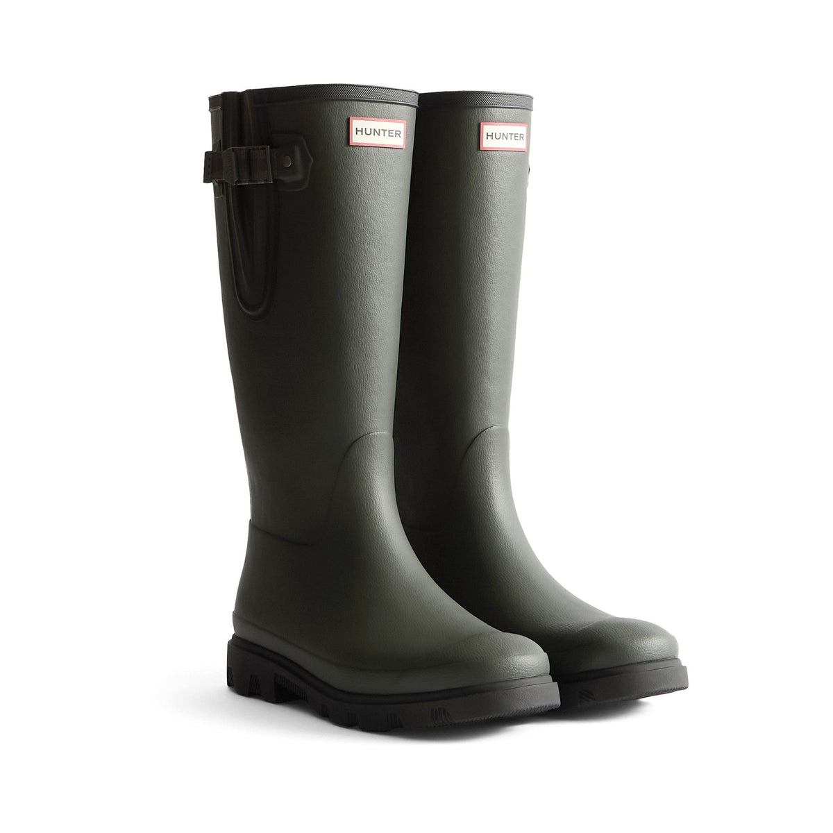 Hunter Field Downpour Adjustable Boot Mens - Dark Olive/Black