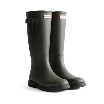Hunter Field Downpour Adjustable Boot Mens - Dark Olive/Black