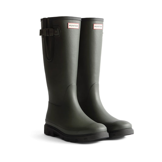 Hunter Field Downpour Adjustable Boot Mens - Dark Olive/Black