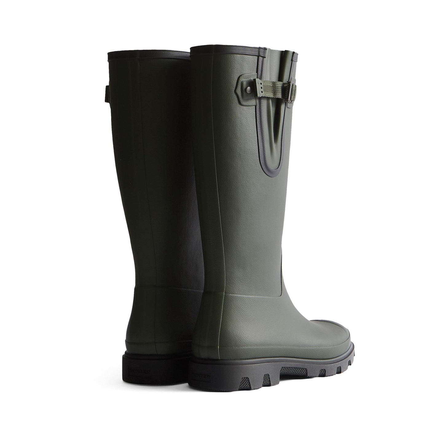 Hunter Field Downpour Adjustable Boot Mens - Dark Olive/Black