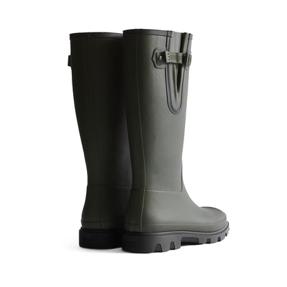 Hunter Field Downpour Adjustable Boot Mens - Dark Olive/Black