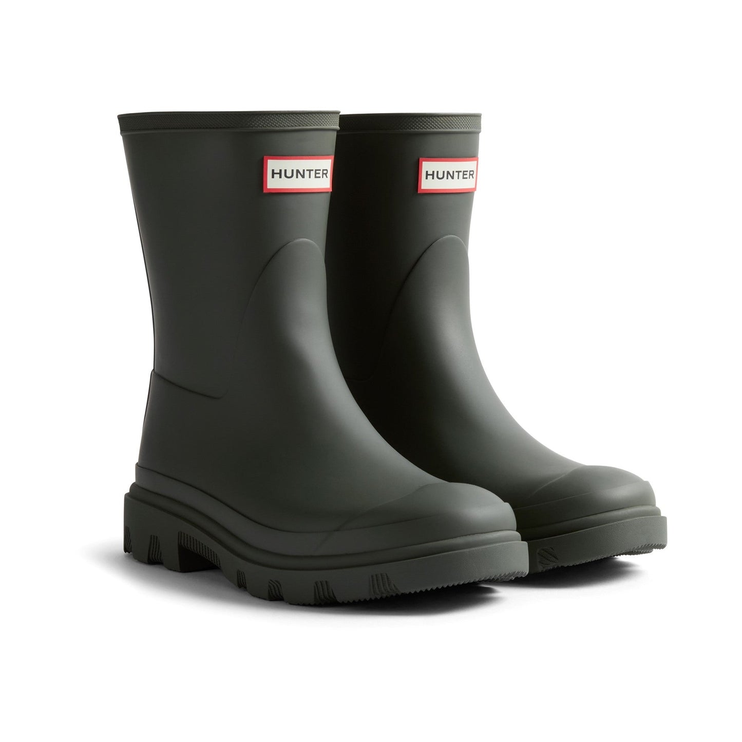Hunter Unisex Downpour Short Boot Mens - Dark Olive