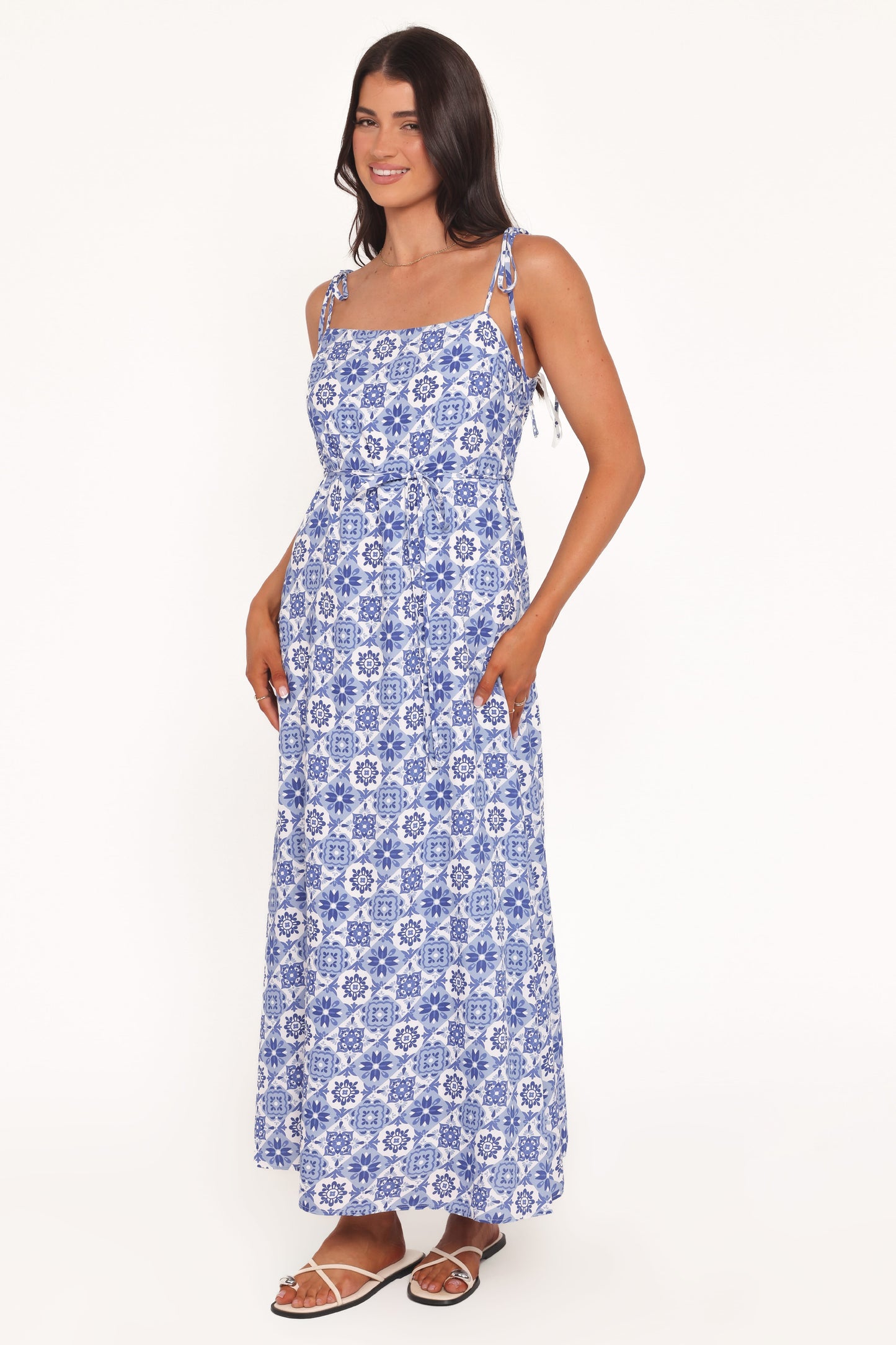Aster Maxi Dress - Blue Tile