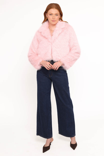 Bobbi Faux Fur Jacket - Pink