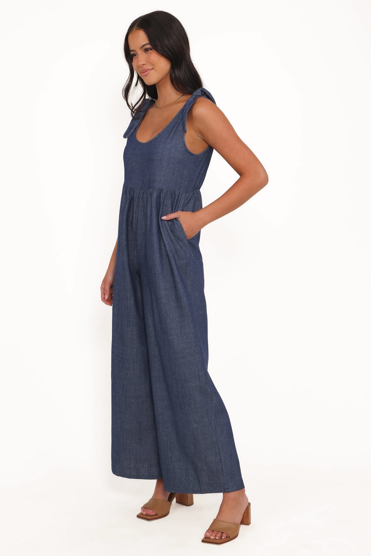 Ayla Chambray Jumpsuit - Denim