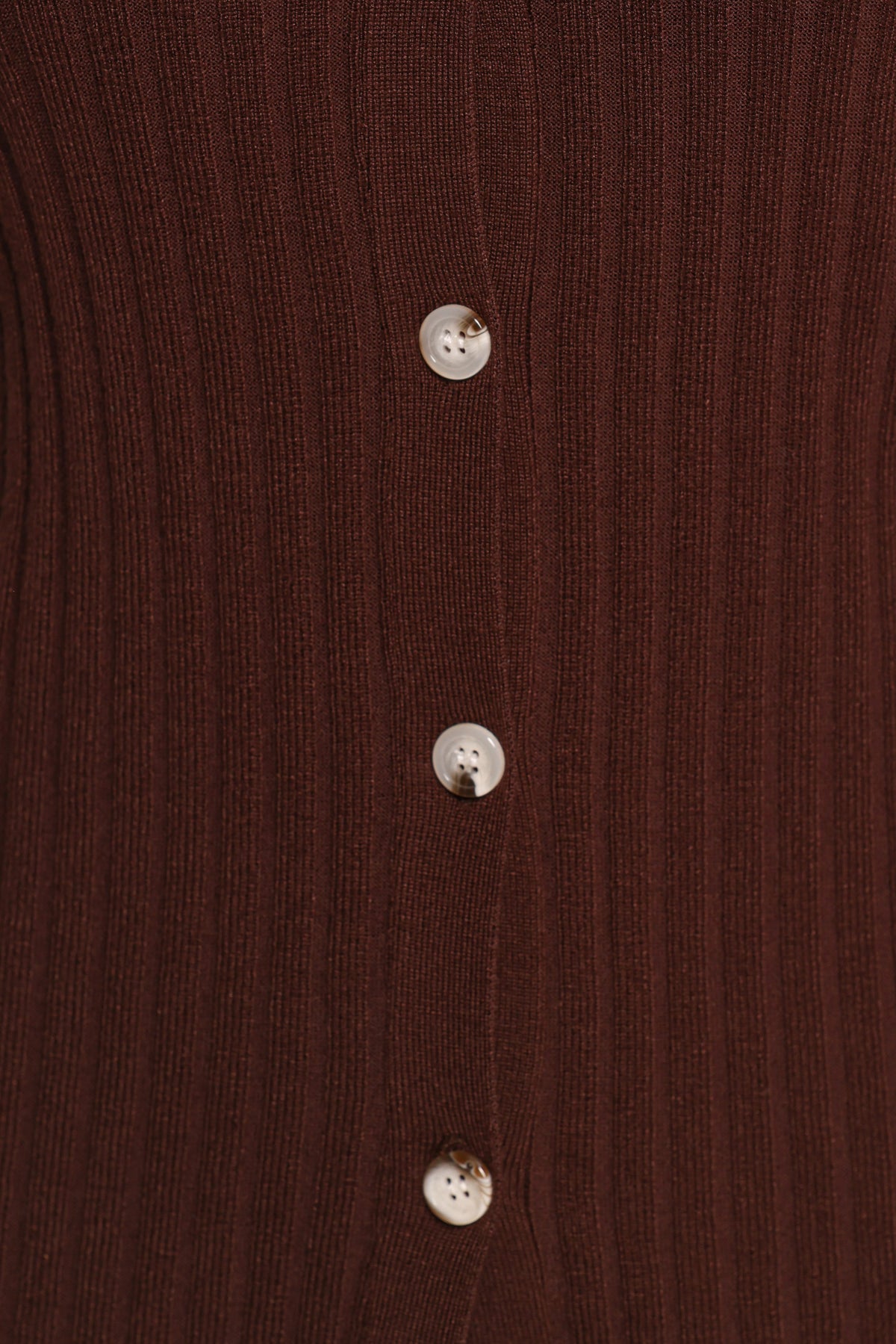 Aylia Ribbed Knit Set - Chocolate